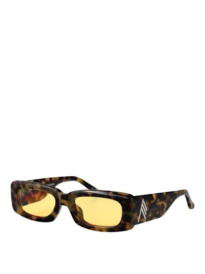 Attico Mini Marfa In Tortoiseshell And Yellow In Yellow