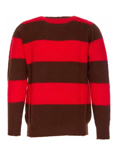 Howlin' Striped Crewneck Sweater Long Sleeves In Multi