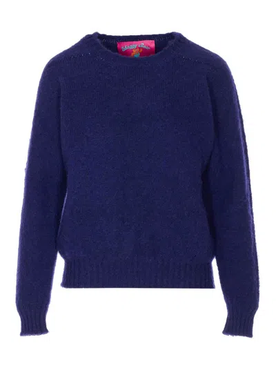Howlin' Shaggy Bear Striped Knitwear In Blue