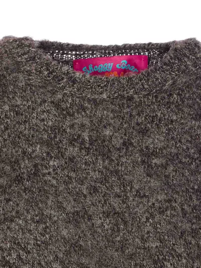 Howlin' Grey Shaggy Bear Sweater In Animal Print