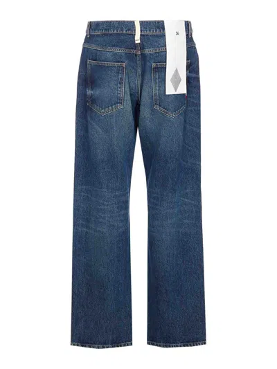 Amish Whiskering-effect Jeans In Blue