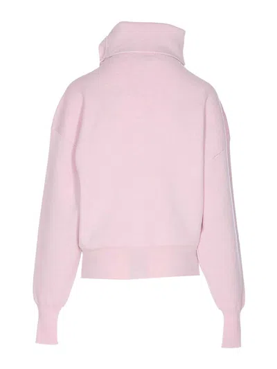 Haikure Cozy High Neck Long Sleeve Knitwear In Pink