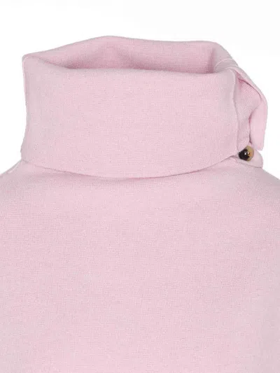 Haikure Cozy High Neck Long Sleeve Knitwear In Pink