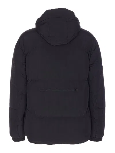 Jg1 Hooded Down Jacket Adjustable Cuffs In Blue