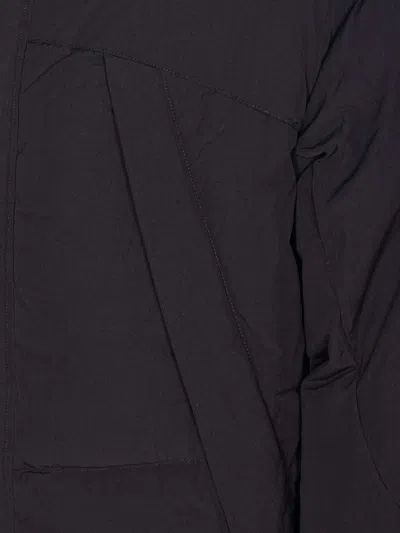 Jg1 Hooded Down Jacket Adjustable Cuffs In Blue