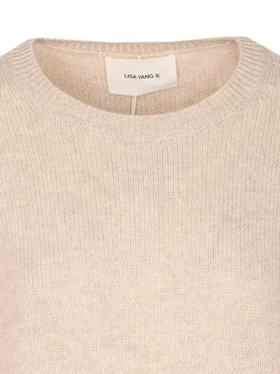 Lisa Yang Crew-neck Cashmere Sweater In Neutral