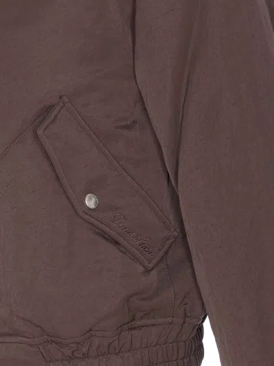 Dunst Brown Padded Jacket With Frontal Zip Closure In Multi