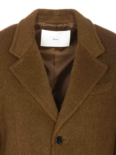 Dunst Brown Jacket With Frontal Buttons Closure In Multi