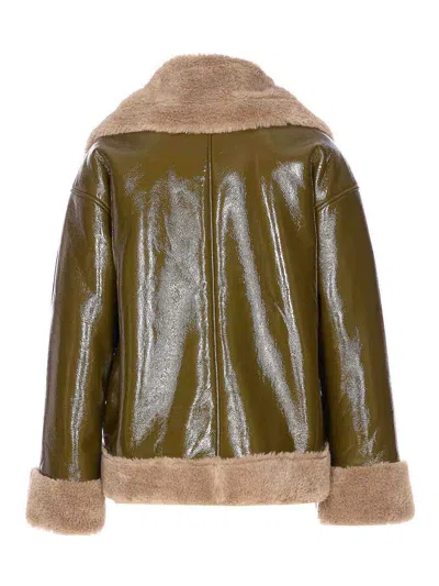 Eleh Green Coat With Zip Closure In Green