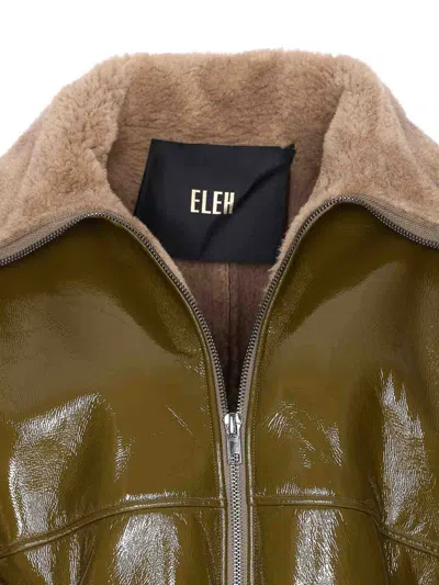 Eleh Green Coat With Zip Closure In Green