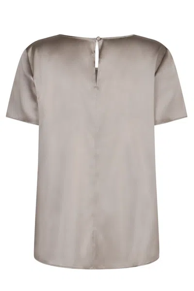 Emporio Armani Silk Satin T-shirt In Multi