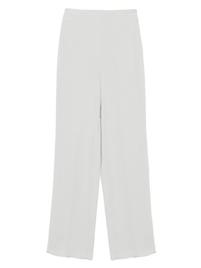 Emporio Armani Stylish Wide-leg Viscose Trousers In Gray