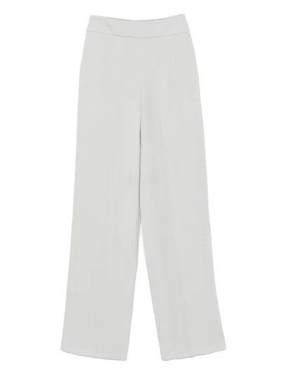 Emporio Armani Stylish Wide-leg Viscose Trousers In Gray