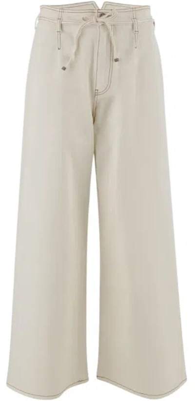 Etro High-waisted Wide-leg Denim Jeans With Drawstring Closure In Animal Print