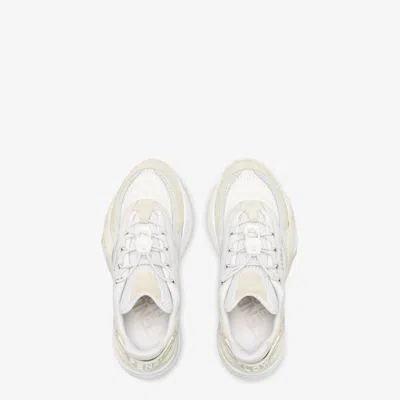 Fendi Women's Luxurious Calf Leather Sneakers In White