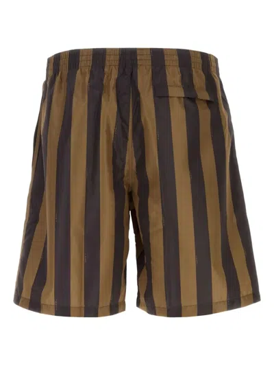 Fendi Printed Polyester Swimming Shorts In Multi