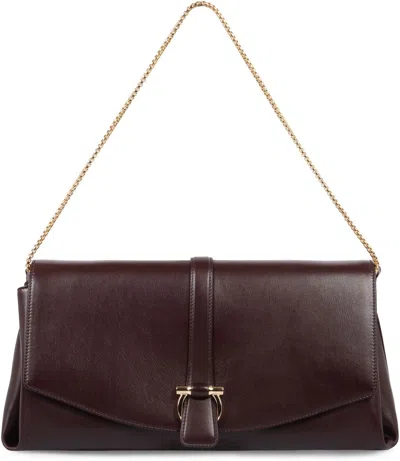 Ferragamo Shoulder Bag With Chain Strap And Gold-tone Hardware