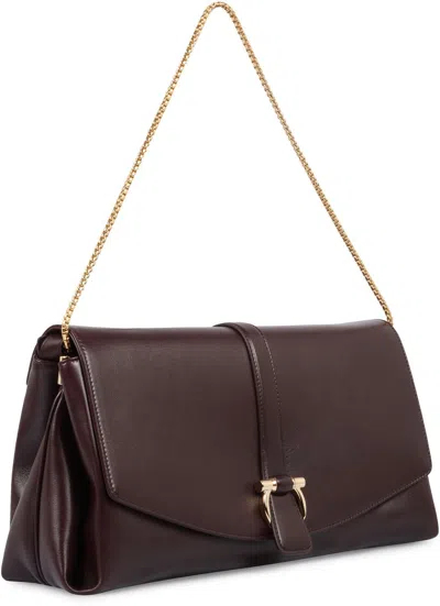 Ferragamo Shoulder Bag With Chain Strap And Gold-tone Hardware