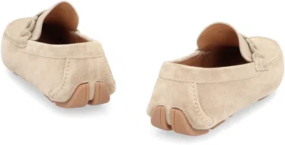 Ferragamo Suede Loafers In Animal Print