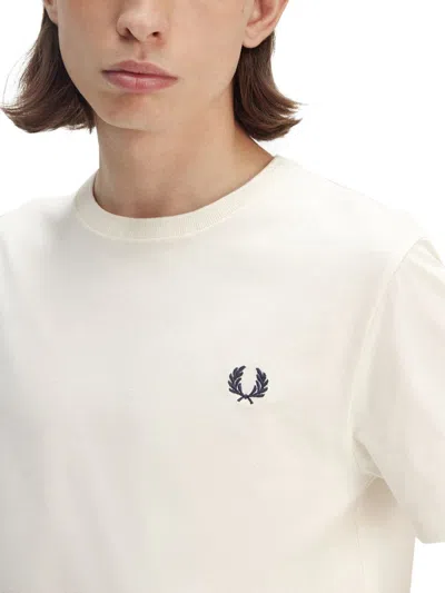 Fred Perry Classic Crew Neck Tee In White