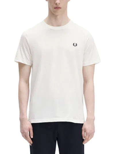 Fred Perry Classic Crew Neck Tee In White