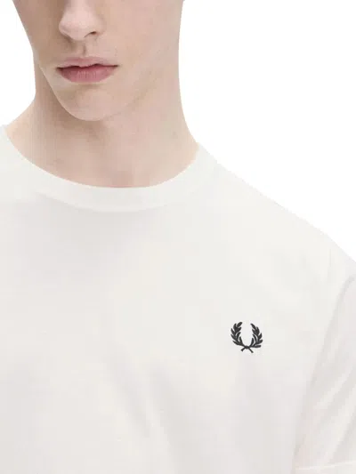 Fred Perry Classic Crew Neck Tee In White