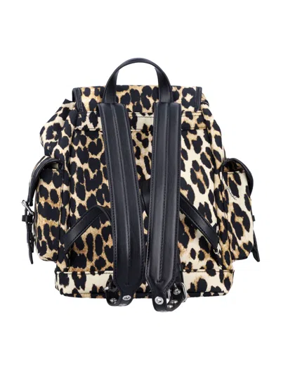 Ganni Women Animalier Print Nano Backpack In Animal Print