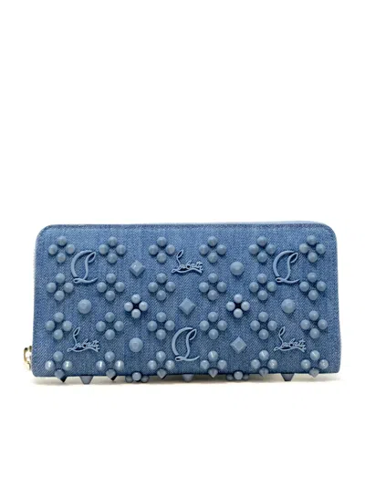 Christian Louboutin Blue Panettone Loubinthesky Wallet In Blue