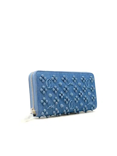 Christian Louboutin Blue Panettone Loubinthesky Wallet In Blue