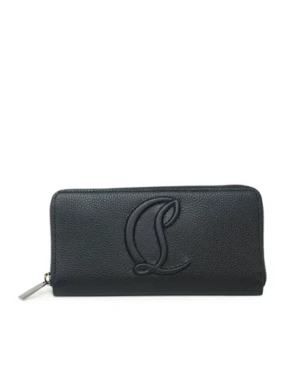 Christian Louboutin Black Calf By My Side Long Wallet In Black