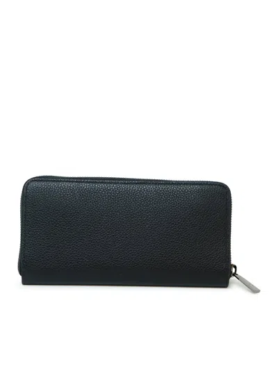 Christian Louboutin Black Calf By My Side Long Wallet In Black