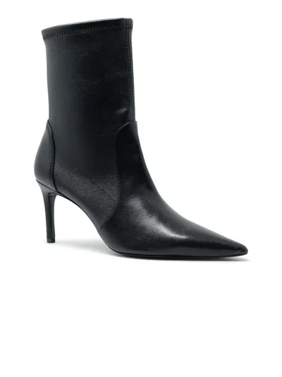 Stuart Weitzman Stuart Power Suede Ankle Boot In Black