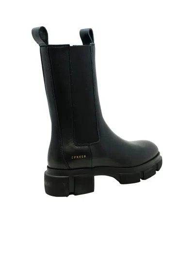 Copenhagen Woman Leather Chelsea Boot In Black