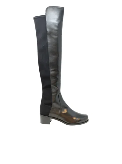 Stuart Weitzman Leather Reserve Boots In Black
