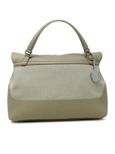 Zanellato 069200-1950000-z0171 Beige Sporcato Postina Raquet Club S Leather Handbag In Gray