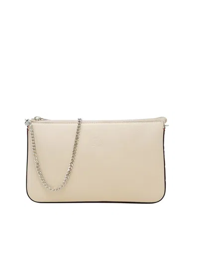 Christian Louboutin Leche Leather Loubila Hybrid Pouch In Orange