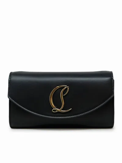 Christian Louboutin Black Leather Loubi54 Wallet On A Chain In Black
