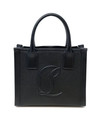 Christian Louboutin Black Leather By My Side Mini Tote In Black
