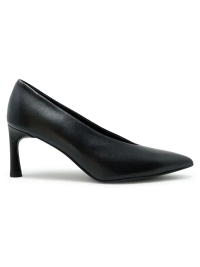Halmanera Black Leather Baron Pumps In Black