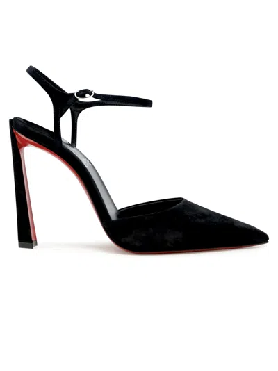 Christian Louboutin Black Condora Riviera Suede 100 Pumps In Black