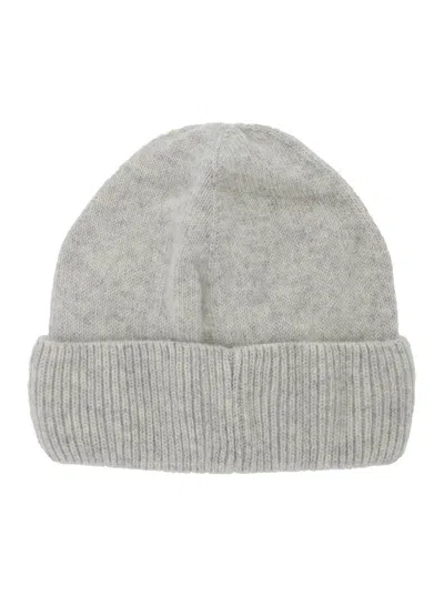 Helen Kaminski Vivian Grey Beanie With Logo Plaque Detail On The Front In Cashmere Woman In Gray