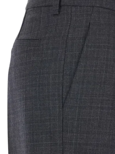 Grifoni Grey Pants With Belt Loops In Wool Woman In Gray