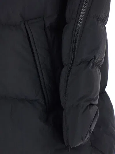 Herno Black Down Jacket With Removable Drawstring Hood In Tech Fabric Woman In Black