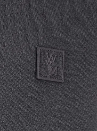 Wooyoungmi Grey Sweatshirt With Logo Patch On The Front And Logo Lettering On The Back In Cotton Man In Gray