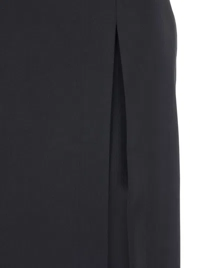 Grifoni Black Skirt With Front Single Slit In Fabric Woman In Black