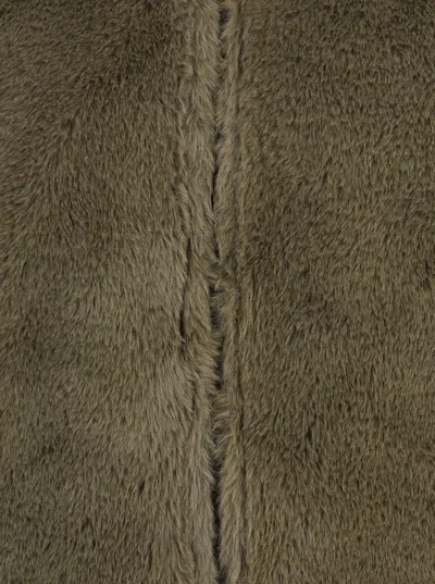 Save The Duck Bridget Brown Reversible Jacket With Front Zip Closure In Ecofur Woman In Brown