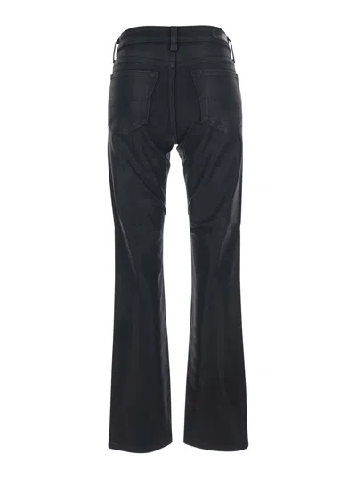 Ag 'mari' Black Jeans With Belt Loops Andd Logo Patch On The Rear In Denim Woman In Black