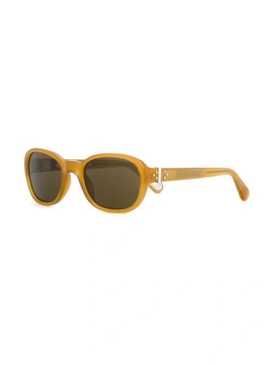 Shop Linda Farrow Gallery Oval-frame Sunglasses