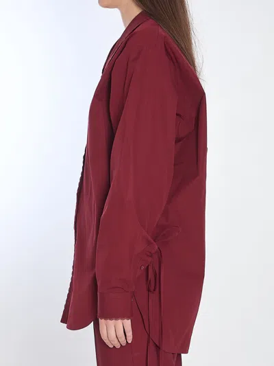 Gucci Cotton Poplin Shirt In Burgundy