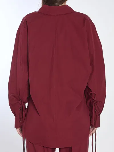 Gucci Cotton Poplin Shirt In Burgundy